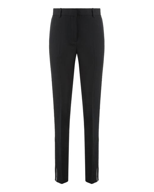 Versace Black Wool Tailored Trousers