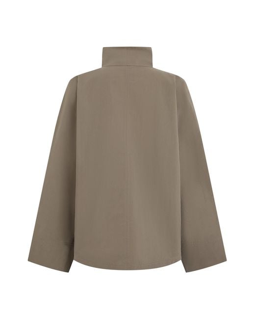 Totême Brown Windbreaker Parachute Jacket Made Of Fabric
