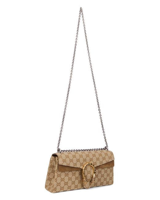 Borsa a tracolla Dionysus con monogram di Gucci in Natural
