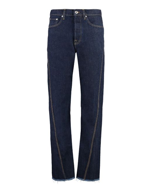 Lanvin Blue 5-pocket Straight-leg Jeans for men