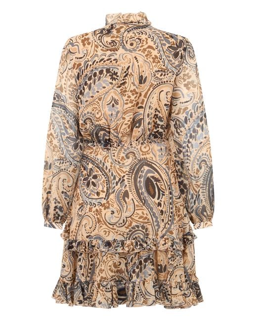 Etro Natural Dress With Ruffles