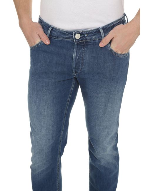 handpicked Blue 5-Pocket Straight-Leg Jeans for men