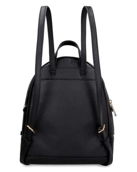 MICHAEL Michael Kors Black Rhea Leather Medium Backpack