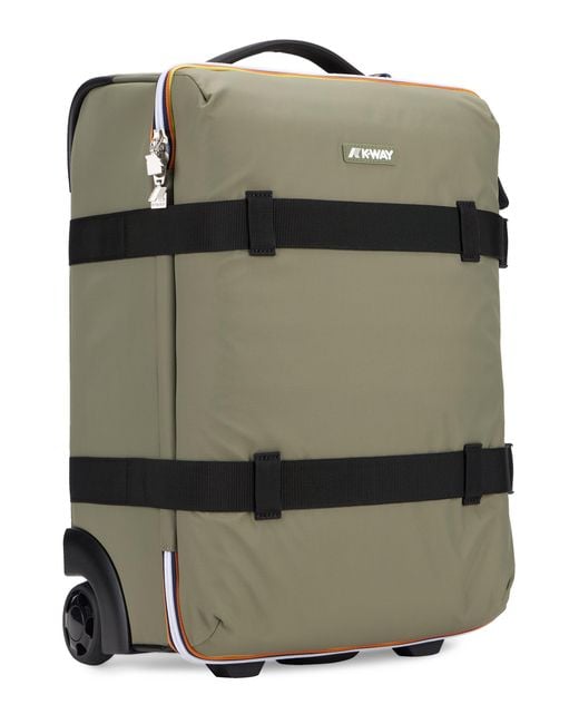 K-Way Gray Travel Trolley Bag for men