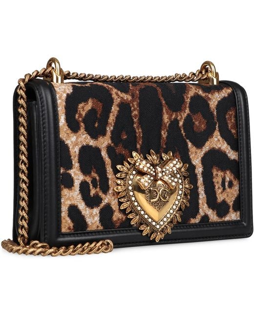 Dolce & Gabbana Leather Devotion Crossbody Bag in Black Lyst