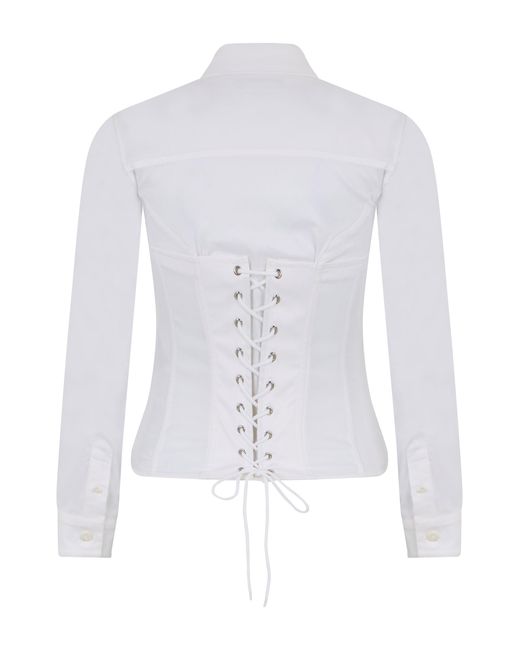 Balenciaga White Cotton Shirt With Long Sleeves