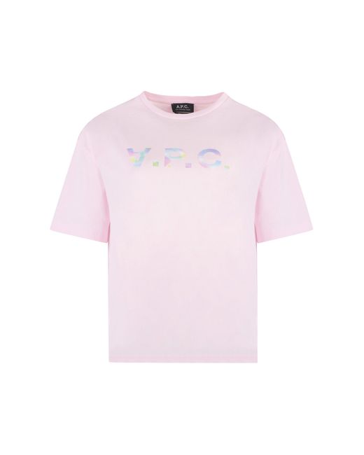 A.P.C. Pink Ana Cotton Crew-Neck T-Shirt