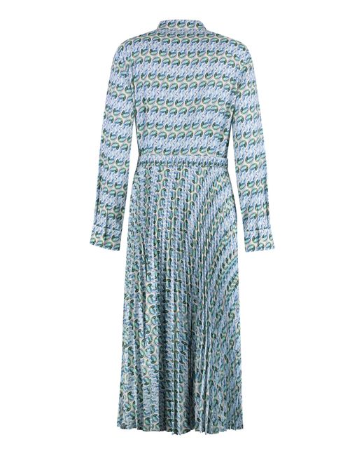 Tory Burch Blue Graphic Print Shirt Dress