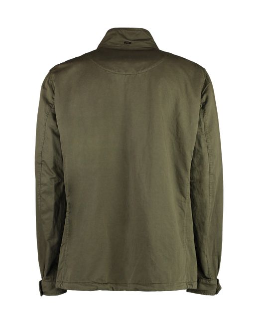 Herno Green Field Cotton-Linen Blend Jacket for men
