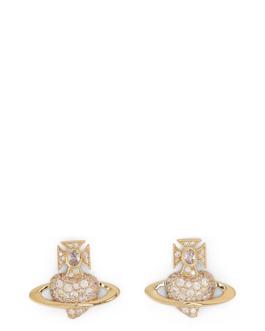 Vivienne Westwood Natural Agnatha Earrings With Crystals