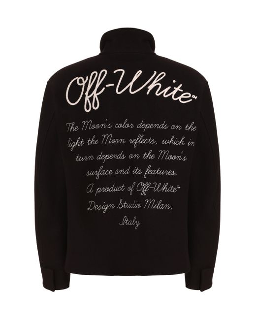 Giacca Varsity in lana vergine di Off-White c/o Virgil Abloh in Black da Uomo