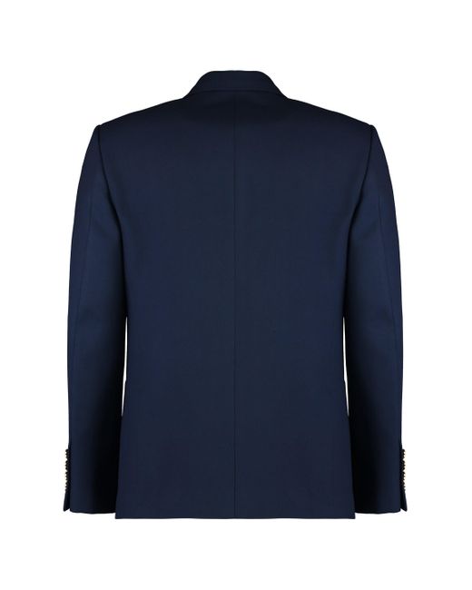 Valentino Garavani Blue Single-Breasted Two-Button Jacket for men