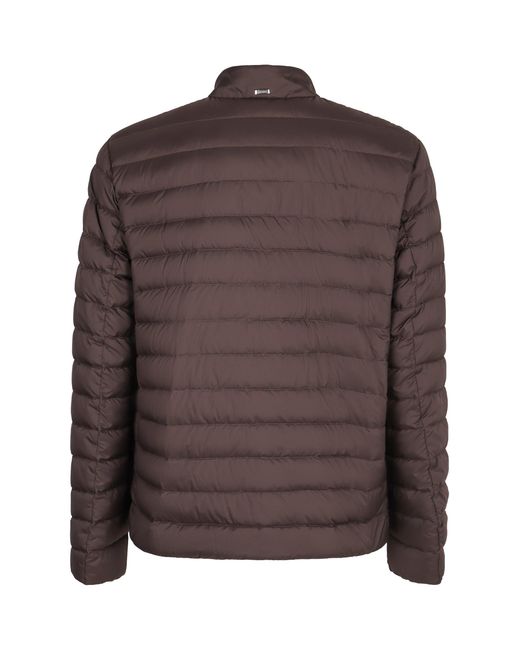 Herno Brown Short Padded Down Jacket for men