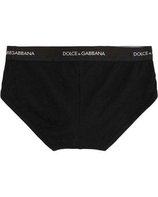 Dolce & Gabbana Black Set Of Two Cotton Slip for men