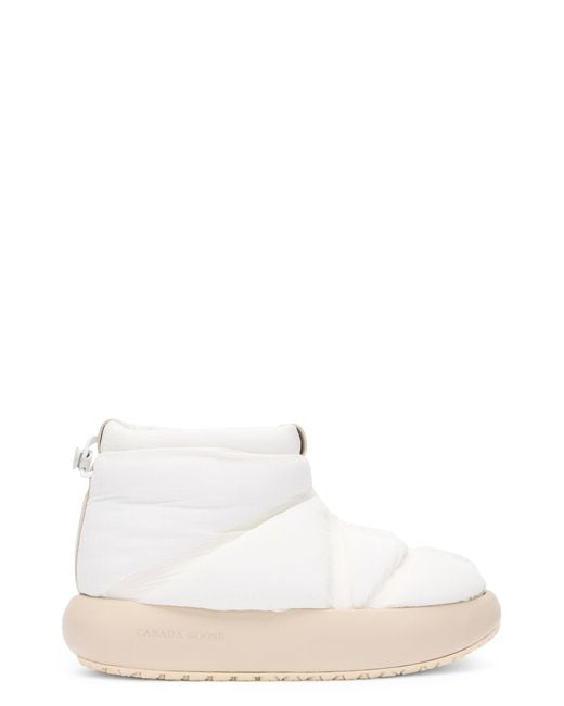Canada Goose White Padded Boot Piper