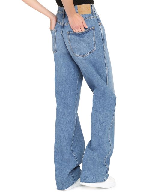 Jeans wide-leg di Gucci in Blue