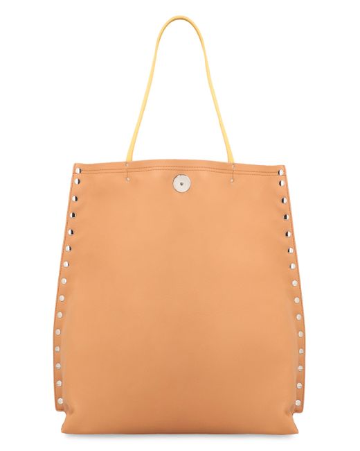 Tote bag A'spasso Medium in pelle di Zanellato in Orange