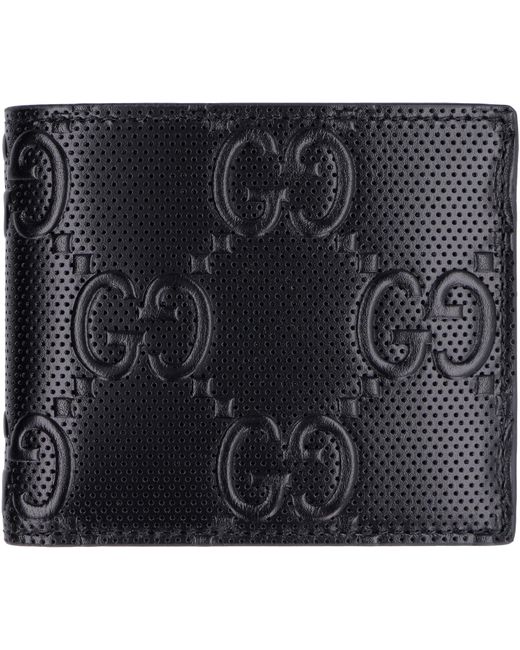 Gucci Black Leather Flap-over Wallet for men