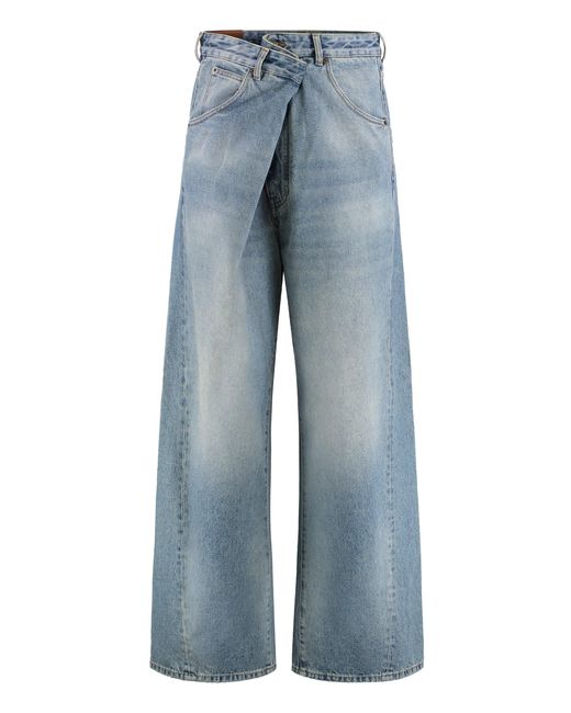 DARKPARK Blue Ined Oversized Jeans for men