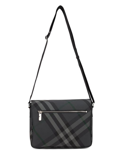 Borsa messenger Grid di Burberry in Black da Uomo