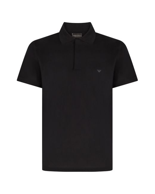 Emporio Armani Black Polo Shirt for men