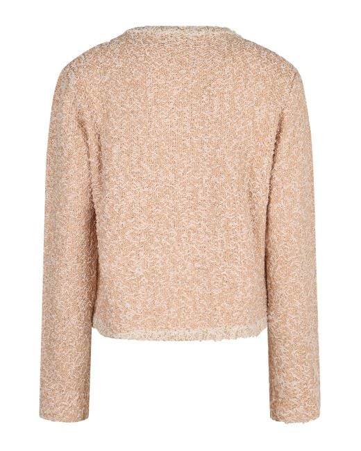 Cappotto in maglia bouclé di Fabiana Filippi in Natural