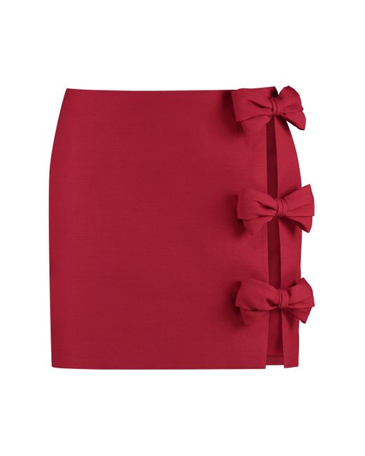 Minigonna in crêpe di Valentino in Red