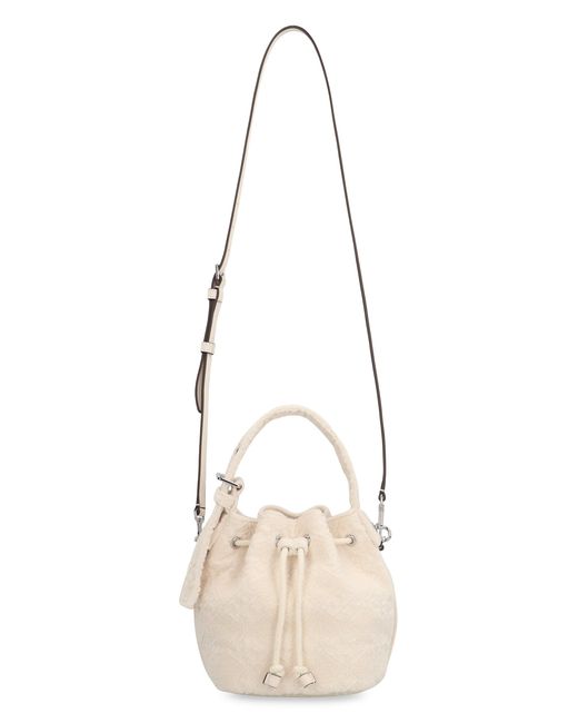 Mini borsa Terry a secchiello di Tory Burch in Natural