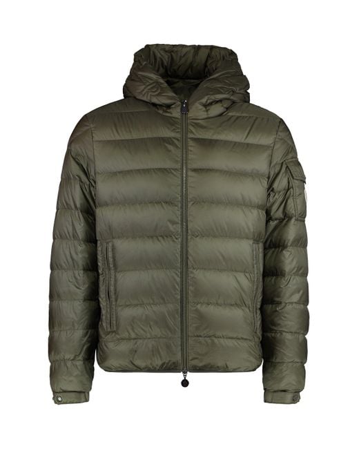 Moncler Green Najan Hooded Short Down Jacket for men