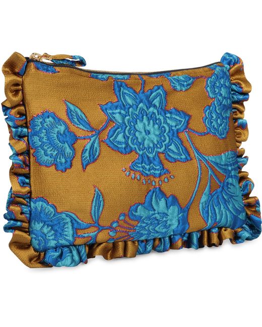 LaDoubleJ Blue Hottie Jacquard Pouch