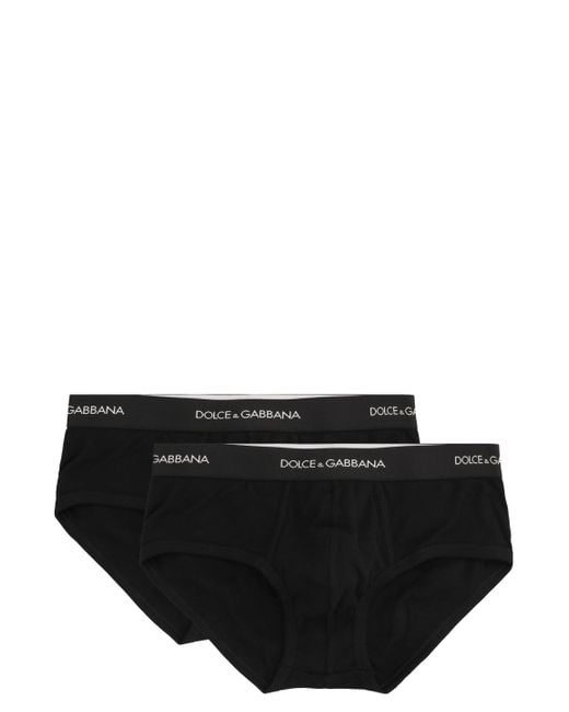 Dolce & Gabbana Black Set Of Two Cotton Slip for men