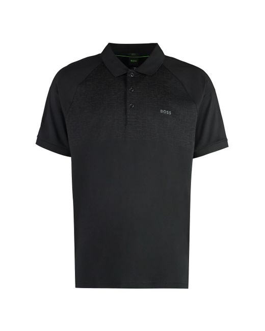 Boss Black Logo Print Jersey Polo Shirt for men