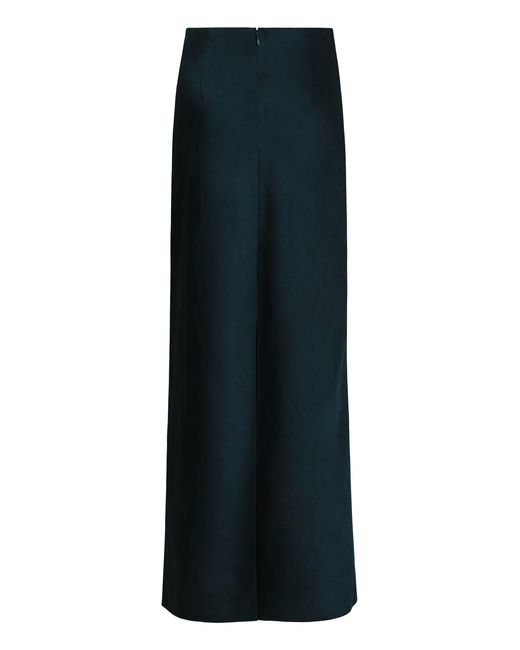 Vince Black Long Satin Bias Skirt