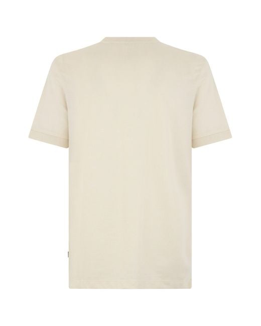 Boss White Cotton T-Shirt for men