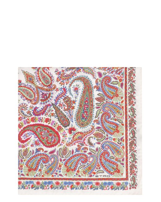 Foulard in seta stampata di Etro in Pink