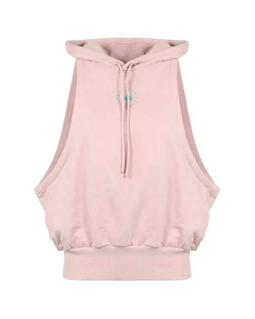 Adidas By Stella McCartney Pink Cotton Top With Logo