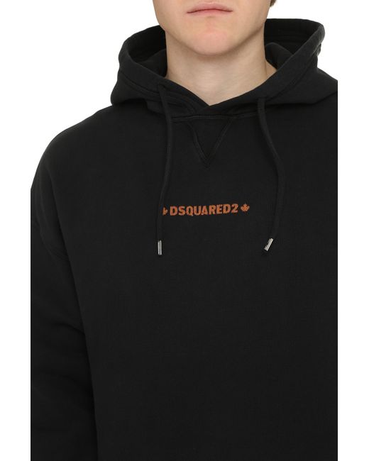 DSquared² Black Cipro Cotton Hoodie for men