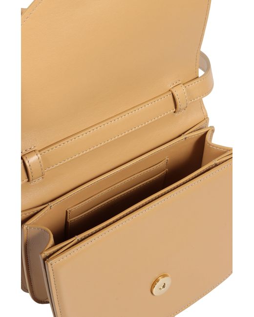 Ferragamo Natural Fiamma Leather Crossbody Bag