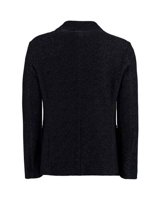 Giorgio Armani Black Single-breasted Two-button Blazer for men