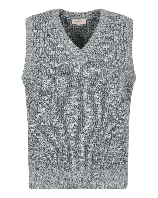 Agnona Gray Knitted Vest for men