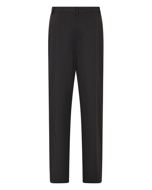 Victoria Beckham Black Slim Fit Trousers With Pleats