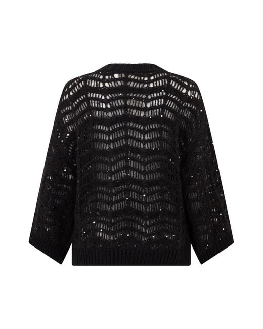 Peserico Black Holey Sweater