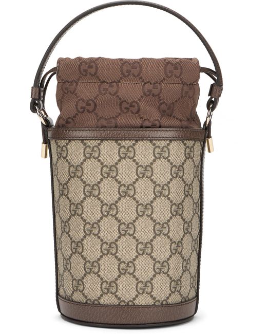 Mini borsa a secchiello Ophidia di Gucci in Black