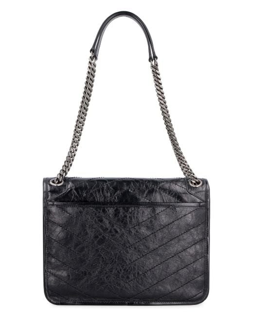 Saint Laurent Black Niki Quilted Leather Shoulder Bag