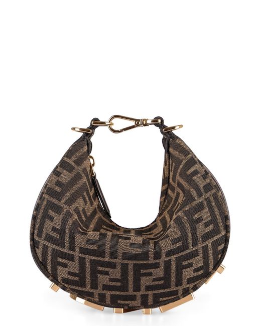 Mini hobo-bag graphy di Fendi in Black