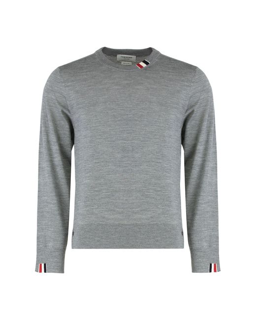 Thom Browne Gray Sweater Crew Neck