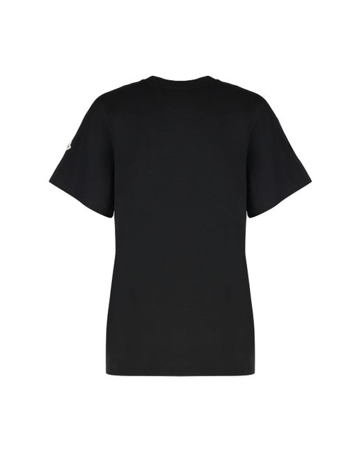 Moncler Black Cotton Crew-Neck T-Shirt