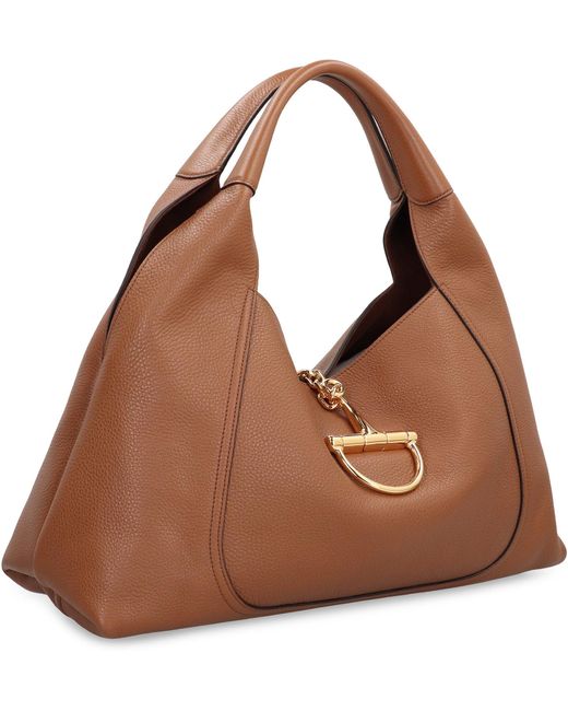 Gucci Brown Softbit Shoulder Bag Size Maxi