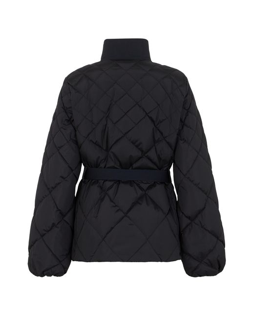 Moncler Black Quilted Jacket With Belt