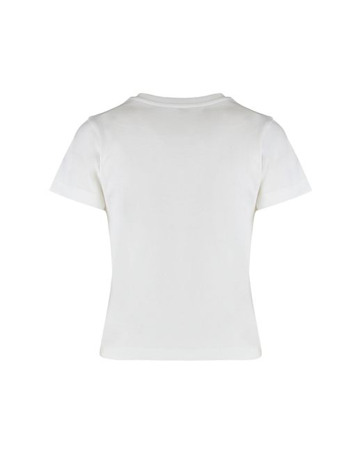 Moncler White Branded Cotton T-Shirt